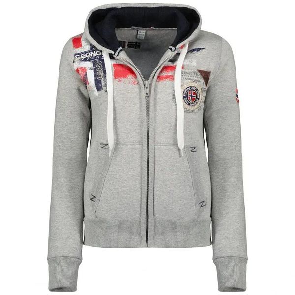 Bluza damska Geographical Norway Fespote Lady 100 Distri szara (WU8015F/GN. Szare bluzy bez kaptura damskie Geographical Norway, xl, bez wzorów, bez ramiączek, długie, bez kaptura. Za 119.00 zł.