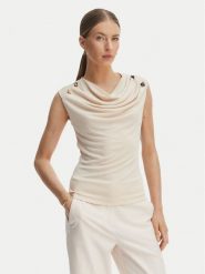 Rinascimento Bluzka CFC0128663003 Beżowy Regular Fit. Brązowe bluzki damskie RINASCIMENTO, xs, bez wzorów, z syntetyku, bez ramiączek. Za 399.99 zł.