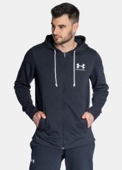 Bluza z kapturem męska czarna Under Armour UA Rival Terry Lc Fz. Czarne bluzy z kapturem męskie Under Armour, l. Za 179.99 zł.