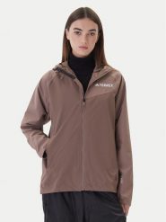 Adidas Kurtka przeciwdeszczowa Terrex Multi 2L RAIN.RDY JN0857 Beżowy Regular Fit. Brązowe kurtki przeciwdeszczowe damskie Adidas, l, bez kaptura. Za 429.99 zł.