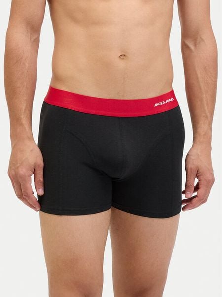 Jack & Jones Komplet bokserek Nyjah 12281998 Czarny. Czarne bokserki męskie Jack & Jones, bez wzorów, z bawełny. Za 89.99 zł.
