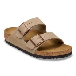 Unisex sandały Birkenstock Arizona brązowe regular 0352201. Brązowe sandały męskie Birkenstock, z materiału, bez zapięcia. Za 409.00 zł.