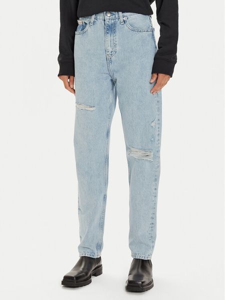 Calvin Klein Jeans Jeansy Authentic J20J224448 Niebieski Straight Fit. Niebieskie jeansy damskie Calvin Klein Jeans. Za 339.99 zł.
