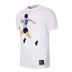 Koszulka dla dorosłych - Maradona x COPA Argentyna Graficzna - Biała. Białe t-shirty sportowe męskie COPA FOOTBALL, xl, bez ramiączek, do piłki nożnej. Za 211.91 zł.