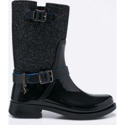 Trussardi Jeans - Kalosze. Czarne kalosze damskie TRUSSARDI JEANS, bez wzorów, z gumy. W wyprzedaży za 319.90 zł.