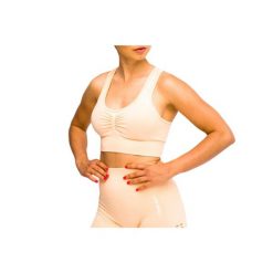Biustonosz sportowy damski GymHero California Cute Bra. Brązowe biustonosze sportowe damskie Gym Hero, bez wzorów, z elastanu. Za 79.99 zł.