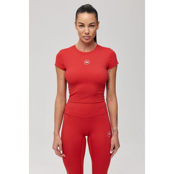 Koszulka sportowa oddychająca Rough Radical Zoya Classic. Czerwone bluzki sportowe damskie ROUGH RADICAL, bez wzorów, bez ramiączek. Za 109.90 zł.