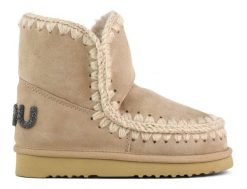 MOU ESKIMO 18 GLITTER LOGO Śniegowce damskie. Brązowe śniegowce damskie Mou, z materiału. W wyprzedaży za 823.99 zł.