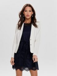 ONLY Marynarka 15153144 Biały Regular Fit. Białe marynarki i żakiety damskie Only, l, bez wzorów, z syntetyku. Za 199.99 zł.
