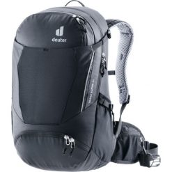 Plecak rowerowy Deuter Trans Alpine 24 - blk. Czarne plecaki damskie Deuter, bez wzorów. Za 496.99 zł.