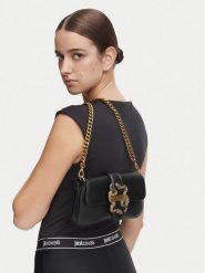 Just Cavalli Torebka Iconic Snakes 81RA4BA7 ZSA89 Czarny. Czarne torebki wieczorowe Just Cavalli, bez wzorów, ze skóry, wizytowe, bez kołnierzyka, bez ramiączek. Za 759.99 zł.