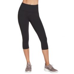 Spodenki sportowe damskie Skechers Go Walk High Waisted Capri Short. Czarne spodenki sportowe damskie Skechers, xs, z elastanu, na fitness i siłownię. Za 189.99 zł.
