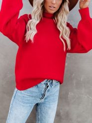 LA Angels Sweter w kolorze czerwonym rozmiar: M. Czerwone golfy damskie LA Angels, m, bez wzorów, bez ramiączek. Za 127.35 zł.