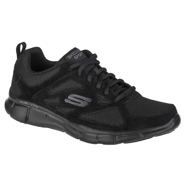 Buty sportowe Sneakersy męskie, Skechers Equalizer. Czarne buty sportowe na co dzień męskie Skechers, bez zapięcia, trekkingowe. Za 199.99 zł.