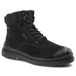 Czarne Botki Big Star Ocieplane Obuwie Męskie. Czarne buty zimowe męskie Big Star, na zimę, z materiału, przed kolano, bez zapięcia. Za 331.99 zł.