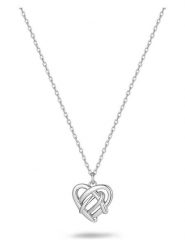 Eclat d'Argent Srebrny naszyjnik z zawieszką - dł. 40 cm rozmiar: onesize. Szare naszyjniki damskie Eclat d'Argent, srebrne. Za 100.99 zł.