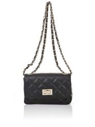 Florence Bags Skórzana torebka "Tiglio" w kolorze czarnym - 19 x 11 x 5 cm rozmiar: onesize. Czarne torebki klasyczne damskie Florence Bags, bez wzorów, z materiału, pikowane, bez dodatków. Za 217.99 zł.