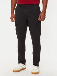 Tommy Jeans Spodnie materiałowe Austin DM0DM20750 Czarny Slim Fit. Czarne spodnie materiałowe męskie Tommy Jeans, bez wzorów, z bawełny. Za 269.99 zł.
