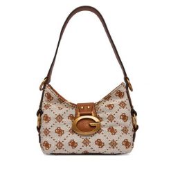 Torebka Guess. Brązowe torebki klasyczne damskie Guess, z aplikacjami, bez dodatków. Za 589.99 zł.