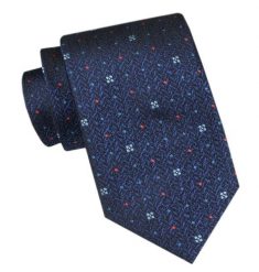 Męski Krawat - Angelo di Monti - Granat w Drobny Wzorek. Niebieskie krawaty i muchy męskie Angelo di Monti, bez wzorów, z tkaniny, eleganckie. Za 45.00 zł.