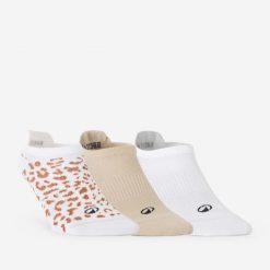Skarpetki fitness damskie niskie wzór w panterkę 3 pary. Skarpetki damskie DOMYOS, bez wzorów, z dzianiny. Za 32.49 zł.