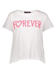 Miss goodlife Koszulka "Forever" w kolorze białym rozmiar: L. Białe bluzki damskie miss goodlife, l, bez wzorów, bez kołnierzyka, bez ramiączek. Za 104.99 zł.