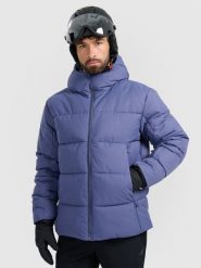 4F Kurtka narciarska membrana 5000 męska - granatowa XL. Niebieskie kurtki męskie 4f, na zimę, m, bez wzorów, bez kaptura. Za 499.99 zł.