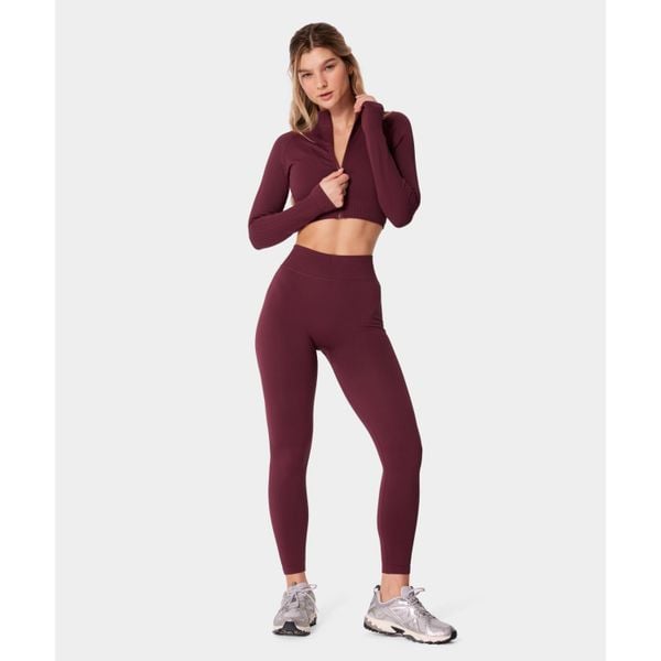 Legginsy bezszwowe Carpatree Elite fioletowe. Fioletowe legginsy damskie Carpatree, s, bez wzorów, z elastanu, z podwyższonym stanem, na fitness i siłownię. Za 249.99 zł.