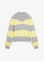 Cienki sweter z odsłoniętymi ramionami. Czerwone swetry klasyczne damskie bonprix, bez kołnierzyka. Za 109.99 zł.