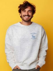 WOOOP Bluza "Eat spaghetti to forgetti" w kolorze szarym rozmiar: XXL. Szare bluzy bez kaptura męskie Wooop, xxl, z bawełny. Za 88.02 zł.