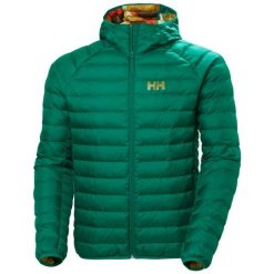 Kurtka z kapturem Helly Hansen Banff. Zielone kurtki męskie Helly Hansen, bez wzorów, z materiału, sportowe, z kapturem. W wyprzedaży za 634.00 zł.