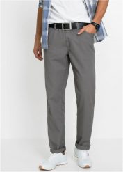 Spodnie z gumką w talii Regular Fit Straight (2 pary). Niebieskie spodnie materiałowe męskie bonprix, bez wzorów. Za 239.99 zł.