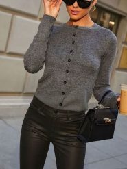 Milan Kiss Kardigan w kolorze antracytowym rozmiar: L. Czarne kardigany damskie Milan Kiss, l, bez wzorów. Za 152.99 zł.