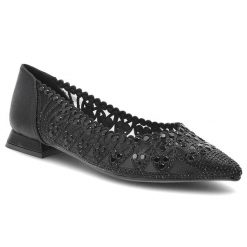 Baleriny damskie S.Barski, cholewka ze skóry ekologicznej zabudowany szpiczasty przód zdobienia z drobnymi aplikacjami, czarne, SR61-0104. Czarne baleriny damskie S.BARSKI, z aplikacjami, ze skóry ekologicznej, bez obcasa, na płaskiej podeszwie. Za 199.00 zł.
