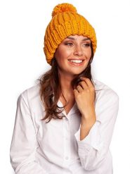 Be Wear Czapka w kolorze musztardowym rozmiar: onesize. Pomarańczowe czapki zimowe damskie Be Wear, z materiału. Za 98.62 zł.