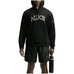 Bluza treningowa męska Nike IM3603010BLACKWHITE. Czarne bluzy sportowe męskie Nike, bez wzorów, klasyczne, bez kołnierzyka, bez ramiączek. Za 439.99 zł.