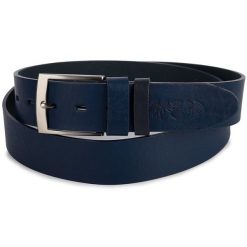 Pasek skórzany BELTIMORE r.115-130 cm E15 granatowy. Niebieskie paski męskie bez wzorów. Za 54.90 zł.