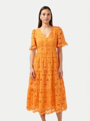 YAS Sukienka codzienna Kanikka 26033530 Pomarańczowy Regular Fit. Brązowe sukienki damskie YAS, na co dzień, l, bez wzorów, z bawełny, bez kołnierzyka, bez ramiączek, proste. Za 359.99 zł.