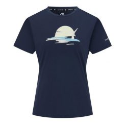 Koszulka Damska Tranquility III Yoga Pose T-shirt. Niebieskie bluzki damskie Dare 2b, bez wzorów, sportowe, bez kołnierzyka, bez ramiączek. Za 94.99 zł.