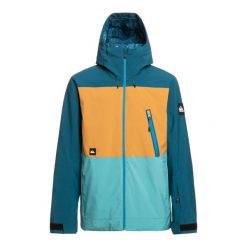 Kurtka snowboardowa męska Quiksilver Sycamore. Niebieskie kurtki narciarskie i snowboardowe damskie Quiksilver, m, bez wzorów, bez kaptura, narciarskie. Za 649.99 zł.