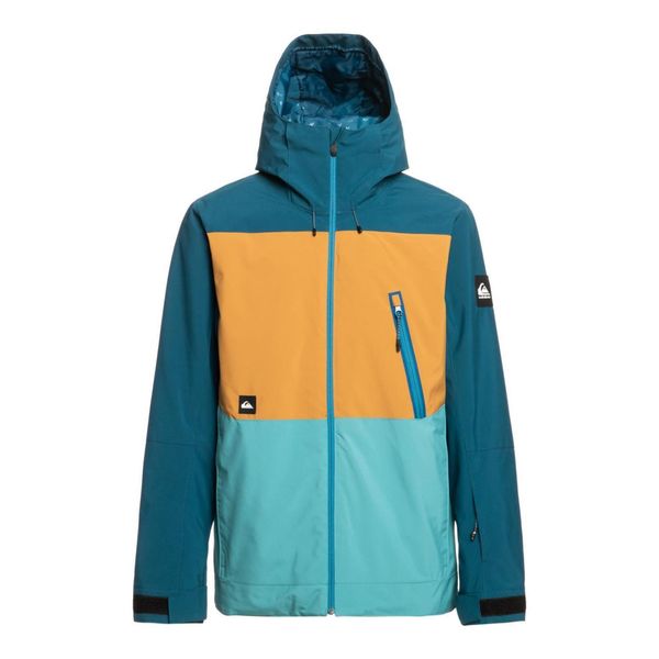 Kurtka snowboardowa męska Quiksilver Sycamore. Niebieskie kurtki męskie Quiksilver, m, bez wzorów, bez kaptura, narciarskie. Za 649.99 zł.
