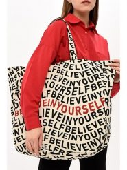 MORI Shopper bag w kolorze beżowym - 46 x 48 x 15 cm rozmiar: onesize. Brązowe shopper bag damskie MORI, bez wzorów, z bawełny, na ramię, bez dodatków. Za 78.95 zł.