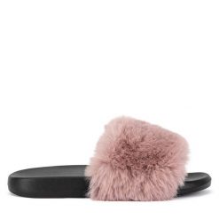Klapki DeeZee. Czerwone klapki damskie DeeZee, bez wzorów, bez obcasa. Za 59.99 zł.