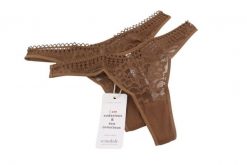 Scandale Le String Sensual-nude B18 2-pack stringi damskie brązowe. Brązowe stringi damskie Erima, m, bez wzorów, z bawełny. Za 278.99 zł.