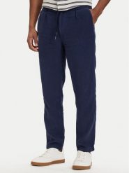 Polo Ralph Lauren Spodnie materiałowe 710940611001 Granatowy Tapered Fit. Niebieskie spodnie materiałowe męskie Polo Ralph Lauren, bez wzorów, ze lnu. Za 1,299.00 zł.