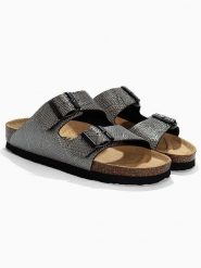 BACKSUN Klapki "Bali" w kolorze czarnym rozmiar: 37. Czarne klapki damskie Backsun, bez wzorów, ze skóry, bez obcasa. Za 130.99 zł.