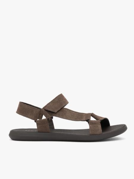 Szarobrązowe sandały na rzep. Szare sandały męskie Ryłko, ze skóry, bez zapięcia. Za 379.99 zł.