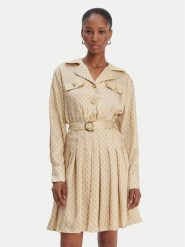 Marciano Guess Sukienka codzienna 6RGK30 7435A Beżowy Regular Fit. Brązowe sukienki damskie Marciano Guess, na co dzień, z aplikacjami, z syntetyku, bez kołnierzyka, bez ramiączek, proste. Za 1,109.00 zł.