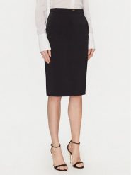 Elisabetta Franchi Spódnica ołówkowa GO-099-51E2-V260 Czarny Regular Fit. Czarne spódniczki damskie Elisabetta Franchi, bez wzorów, z syntetyku, ołówkowe. Za 629.99 zł.