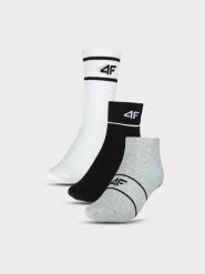 4F Skarpety casual (3-pack) uniseks - multikolor 35-38. Skarpetki męskie 4f, bez wzorów, z bawełny. Za 49.99 zł.